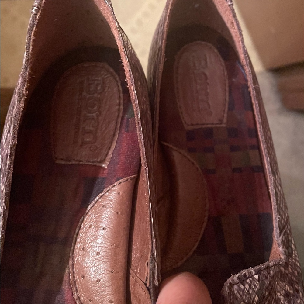 Born Snakeskin Patterned Flats - image 2